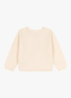 PETIT BATEAU Gilet Col Rond En Coton | Beige -Petit Bateau 4157369