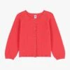 PETIT BATEAU Cardigan Col Rond En Coton | Rouge -Petit Bateau 4157372