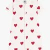 PETIT BATEAU Combinaison Courte Coeur En Coton Bio | Orange -Petit Bateau 4157376