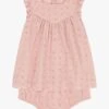 PETIT BATEAU Robe Col Carré Avec Bloomer En Broderie Anglaise | Rose