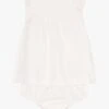 PETIT BATEAU Robe Avec Bloomer En Broderie Anglaise | Blanc -Petit Bateau 4158845