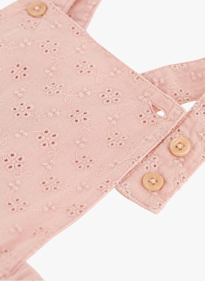 PETIT BATEAU Salopette En Broderie Anglaise En Coton | Rose 6 PETIT BATEAU Salopette En Broderie Anglaise En Coton | Rose – Image 4