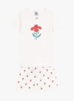 PETIT BATEAU Pyjama Short Fleurs En Coton Bio | Multicolore