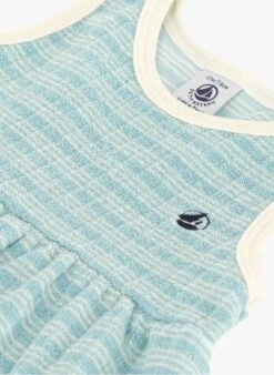 PETIT BATEAU Robe Col Rond En Tissu éponge | Bleu -Petit Bateau 4158907