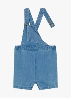 PETIT BATEAU Salopette Courte En Denim Léger | Bleu -Petit Bateau 4158910