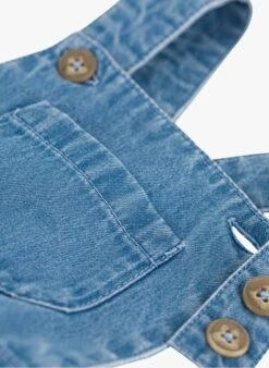 PETIT BATEAU Salopette Courte En Denim Léger | Bleu -Petit Bateau 4158911