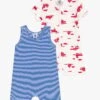 PETIT BATEAU Lot De 2 Combinaison Courtes En Coton Bio | Multicolore -Petit Bateau 4158923