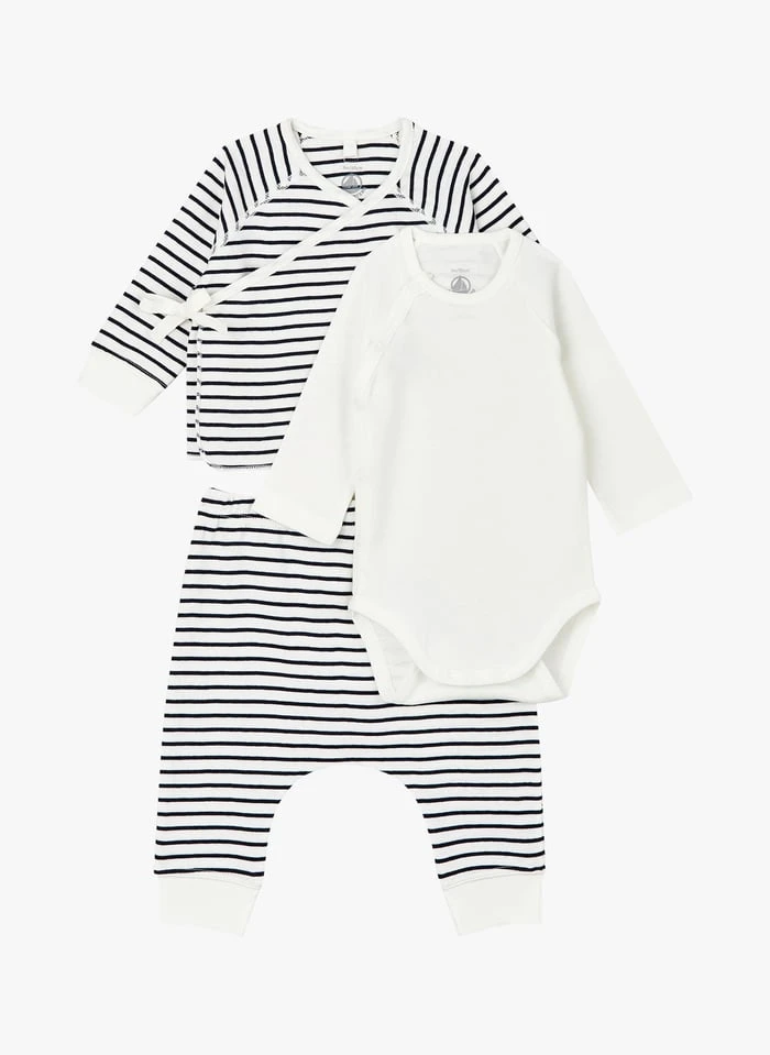 PETIT BATEAU Ensemble De Naissance 3 Pièces En Coton Bio | Noir 4 PETIT BATEAU Ensemble De Naissance 3 Pièces En Coton Bio | Noir – Image 2