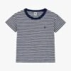 PETIT BATEAU T-shirt Col Rond Rayé En Coton | Bleu -Petit Bateau 4158939