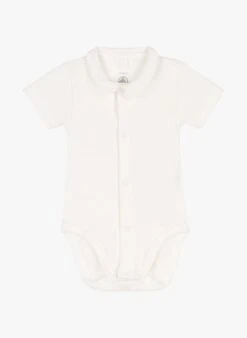 PETIT BATEAU Body Col Claudine En Coton Bio | Blanc
