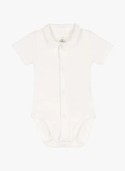 PETIT BATEAU Body Avec Col Claudine En Coton | Blanc