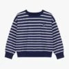 PETIT BATEAU Sweat Col Rond Rayé En Coton | Bleu 1 PETIT BATEAU Sweat Col Rond Rayé En Coton | Bleu -Petit Bateau 4163453