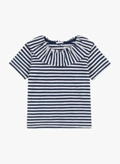 PETIT BATEAU Blouse à Rayures En Coton | Bleu