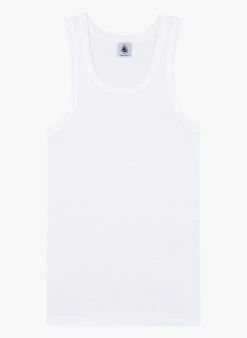 PETIT BATEAU Débardeur Col Rond En Coton | Blanc -Petit Bateau 4163707