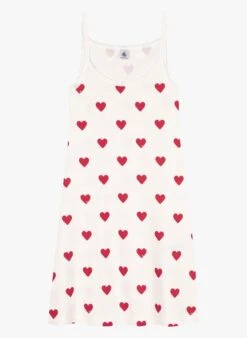 PETIT BATEAU Nuisette Col Rond Imprimée Coeur En Coton | Orange