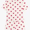 PETIT BATEAU Pyjama Imprimé Coeur En Coton | Orange -Petit Bateau 4163730
