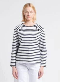 PETIT BATEAU Tee-shirt Col Rond à Rayures En Coton | Noir