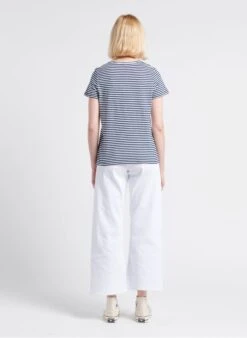 PETIT BATEAU Tee-shirt Col Rond à Rayures En Coton | Bleu -Petit Bateau 4175722