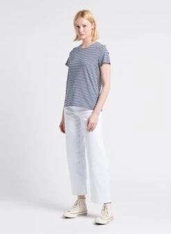 PETIT BATEAU Tee-shirt Col Rond à Rayures En Coton | Bleu -Petit Bateau 4175723