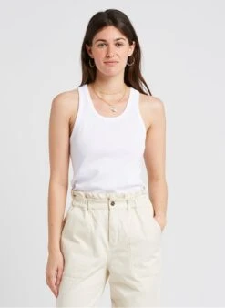 PETIT BATEAU Débardeur Col Rond En Coton | Blanc -Petit Bateau 4176132