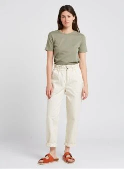 PETIT BATEAU Tee-shirt Col Rond En Coton | Vert -Petit Bateau 4176143