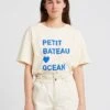 PETIT BATEAU Tee-shirt Col Rond à Rayures En Coton | Beige -Petit Bateau 4176155