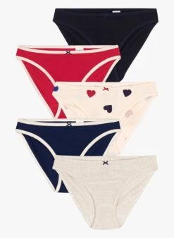 PETIT BATEAU Lots De 5 Culottes En Coton | Multicolore