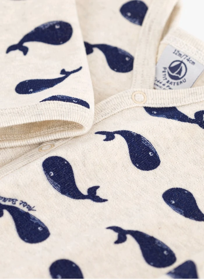 PETIT BATEAU Dors-bien Baleines En Coton Bio | Bleu 5 PETIT BATEAU Dors-bien Baleines En Coton Bio | Bleu â Image 3