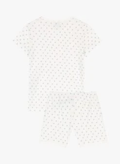 PETIT BATEAU Pyjama Short Imprimé à Pois En Coton Bio | Blanc -Petit Bateau 4182155
