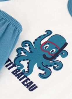 PETIT BATEAU Pyjama Imprimé En Coton | Bleu -Petit Bateau 4182197