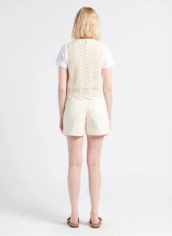 PETIT BATEAU Tee-shirt Col Rond En Lin | Blanc -Petit Bateau 4183255