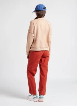 PETIT BATEAU Sweat Col Rond En Coton | Rose -Petit Bateau 4187183