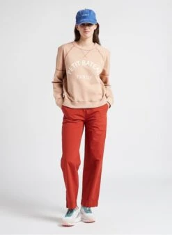 PETIT BATEAU Sweat Col Rond En Coton | Rose -Petit Bateau 4187184