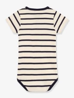 Body Manches Courtes Col Tunisien En Coton Bio PETIT BATEAU