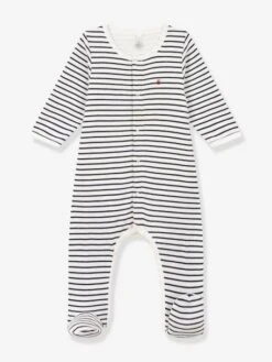 Bodypyjama à Rayures En Coton Bébé PETIT BATEAU -Petit Bateau bodypyjama a rayures en coton bebe petit bateau 2