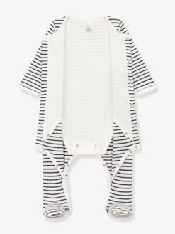 Bodypyjama à Rayures En Coton Bébé PETIT BATEAU -Petit Bateau bodypyjama a rayures en coton bebe petit bateau 3