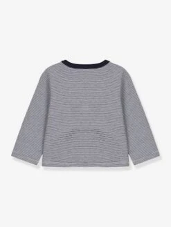 Cardigan Bébé Rayé Milleraies En Jersey épais - PETIT BATEAU -Petit Bateau cardigan bebe raye milleraies en jersey epais petit bateau 3