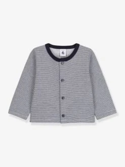 Cardigan Bébé Rayé Milleraies En Jersey épais - PETIT BATEAU -Petit Bateau cardigan bebe raye milleraies en jersey epais petit bateau 4