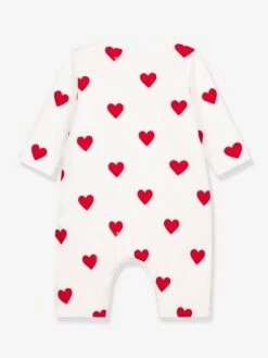 Combinaison Longue Cœurs Rouges Bébé En Côte PETIT BATEAU -Petit Bateau combinaison longue coeurs rouges bebe en cote petit bateau 2