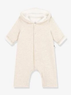 Combinaison Longue Ouatinée à Capuche En Coton Bébé PETIT BATEAU