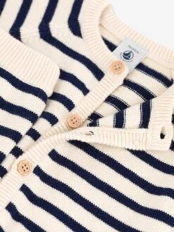 Petit Bateau 31 Ensemble 2 Pièces Bébé En Tricot Rayé Laine Et Coton PETIT BATEAU