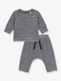 Petit Bateau -Petit Bateau ensemble 2 pieces en velours et coton petit bateau 1