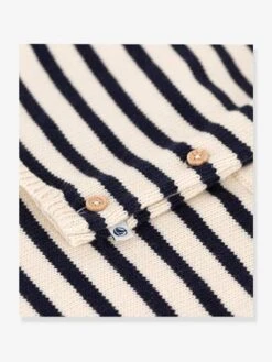 Petit Bateau 37 Ensemble En Tricot Laine Et Coton Rayure Marinière Bébé PETIT BATEAU
