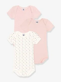 Lot 3 Bodies Manches Courtes Mini Coeurs PETIT BATEAU -Petit Bateau lot 3 bodies manches courtes mini coeurs petit bateau 2
