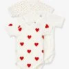Lot De 3 Bodies Croisés Manches Courtes Coeurs Bébé Naissance En Coton Bio PETIT BATEAU 1 Lot De 3 Bodies Croisés Manches Courtes Coeurs Bébé Naissance En Coton Bio PETIT BATEAU -Petit Bateau lot de 3 bodies croises manches courtes coeurs bebe naissance en coton bio petit bateau
