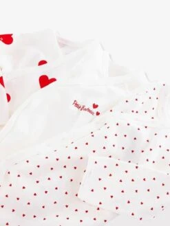 Lot De 3 Bodies Croisés Manches Longues Coeurs Bébé Naissance En Coton Bio PETIT BATEAU -Petit Bateau lot de 3 bodies croises manches longues coeurs bebe naissance en coton bio petit bateau 2