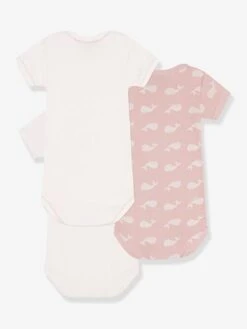 Lot De 3 Bodies Manches Courtes Baleines En Coton PETIT BATEAU -Petit Bateau lot de 3 bodies manches courtes baleines en coton petit bateau 2