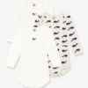 Lot De 3 Bodies Manches Longues Baleines Bébé En Coton PETIT BATEAU -Petit Bateau lot de 3 bodies manches longues baleines bebe en coton petit bateau