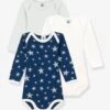 Lot De 3 Bodies Manches Longues étoiles Phosphorescentes PETIT BATEAU -Petit Bateau lot de 3 bodies manches longues etoiles phosphorescentes petit bateau