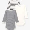 Lot De 3 Bodies Manches Longues PETIT BATEAU -Petit Bateau lot de 3 bodies manches longues petit bateau